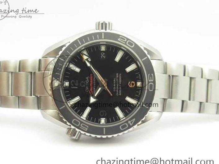 0321 Sleek Planet Ocean Professional Ceramic Bezel 42mm 1:1 MK Best Edition Silver Markers On SS Bracelet A 8085